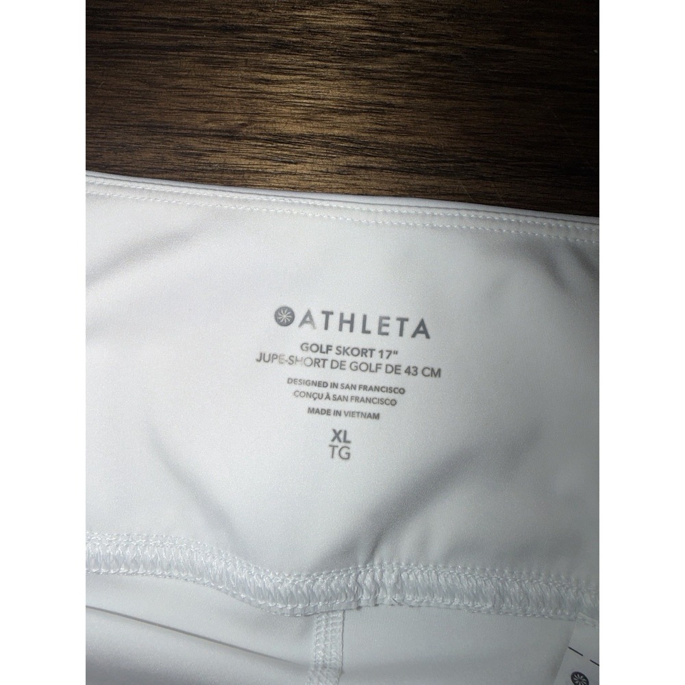 Athleta Golf Skort Skirt Ace Tennis Pickleball Women's XL 17" 628735 White - Picture 4 of 10